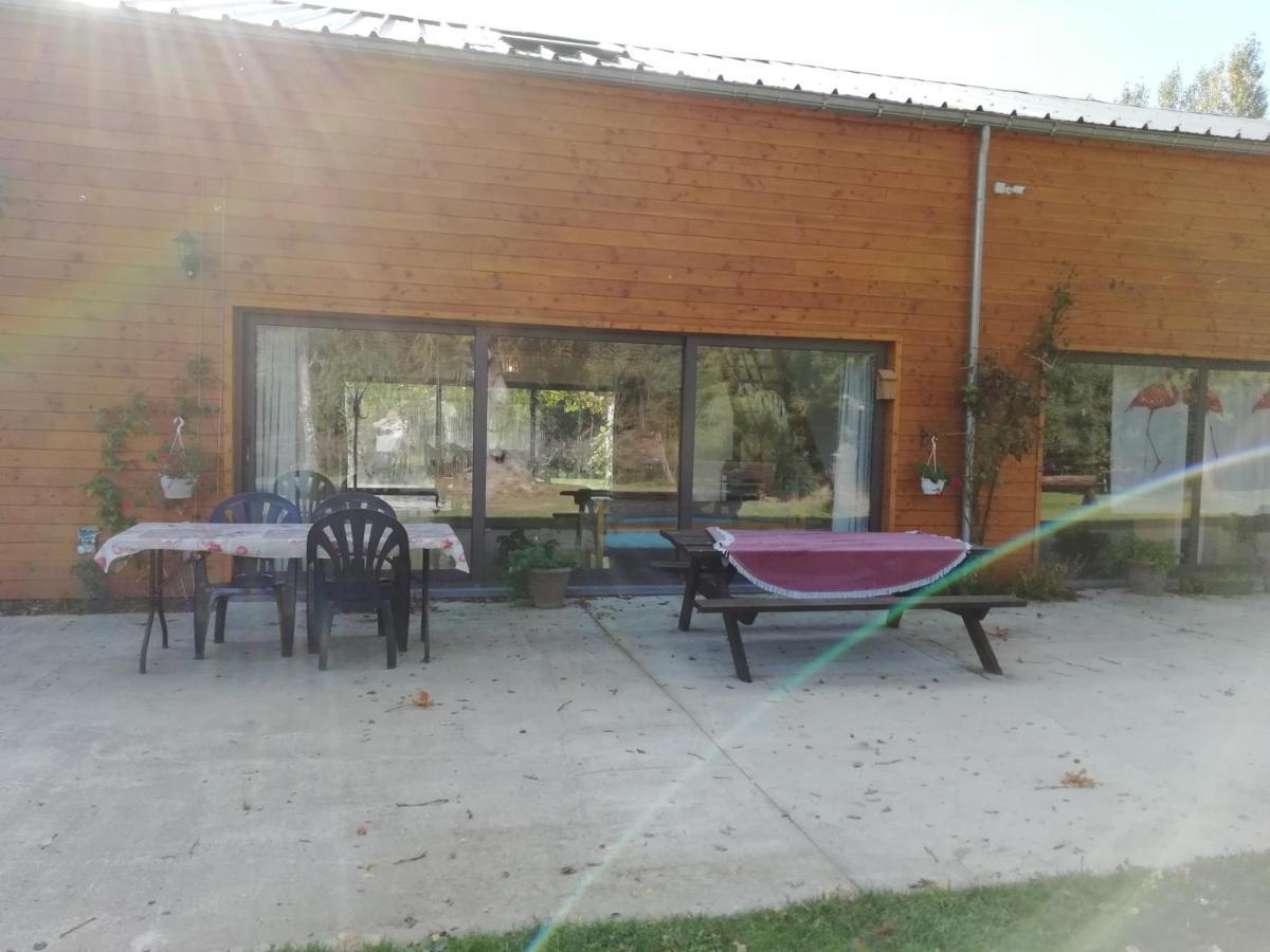 Florennes Gîte neuf 150 M2 devant un grand lac privé de 2 hectares poissonneux au milieu des bois Exterior foto